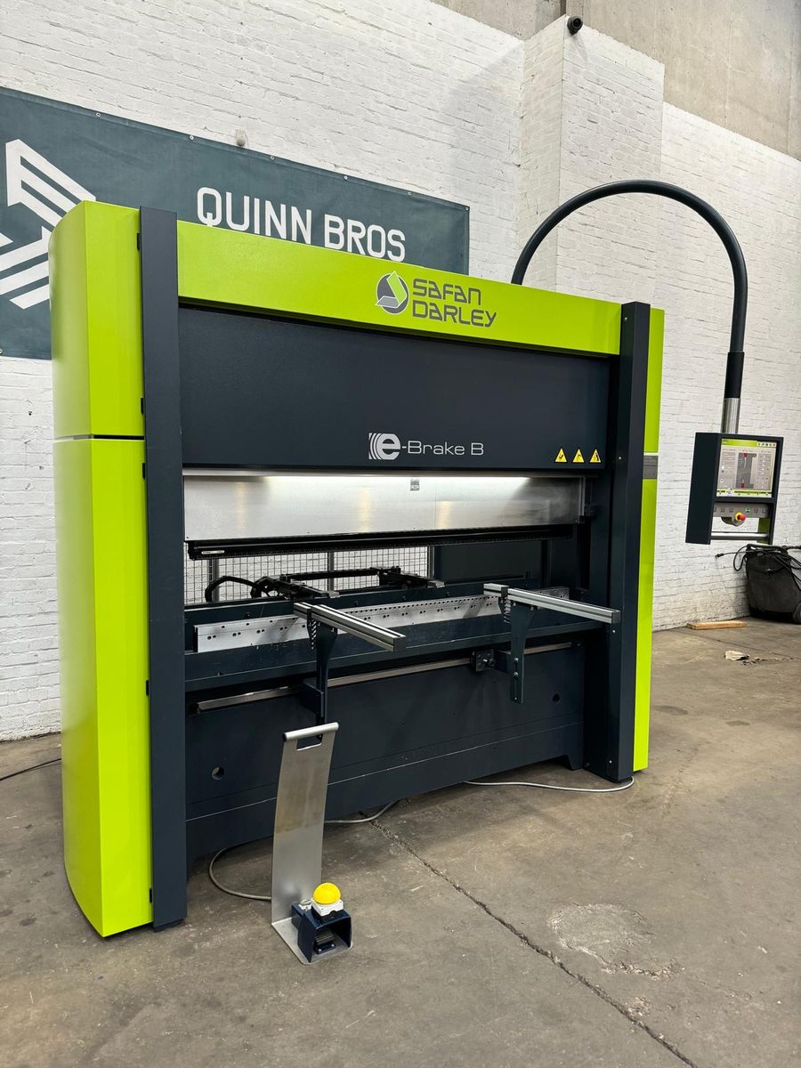 A Safan Darley E-Brake B CNC electric press brake at Quinn Bros
