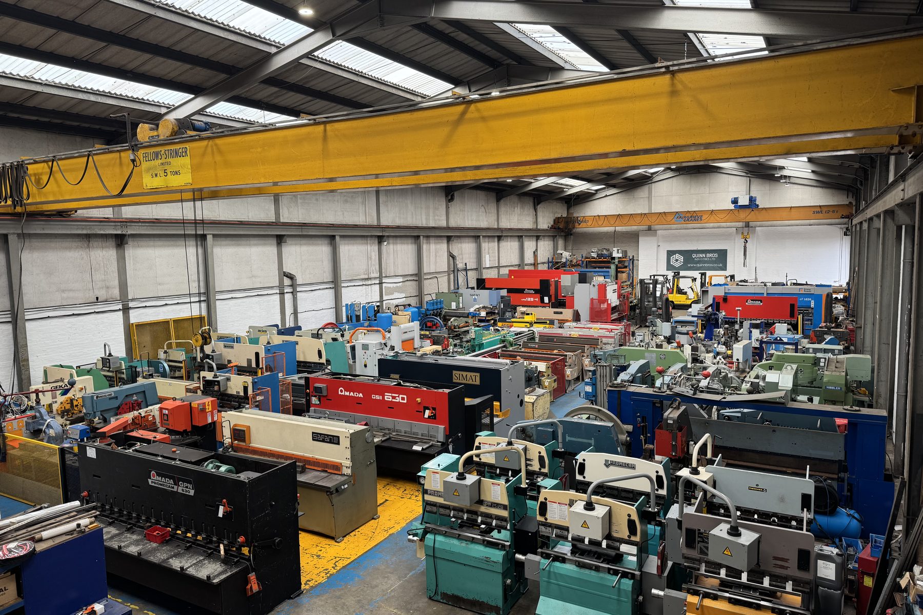 Inside the Quinn Bros works in Cradley Heath: press brakes, guillotines and machine tools on the shop floor