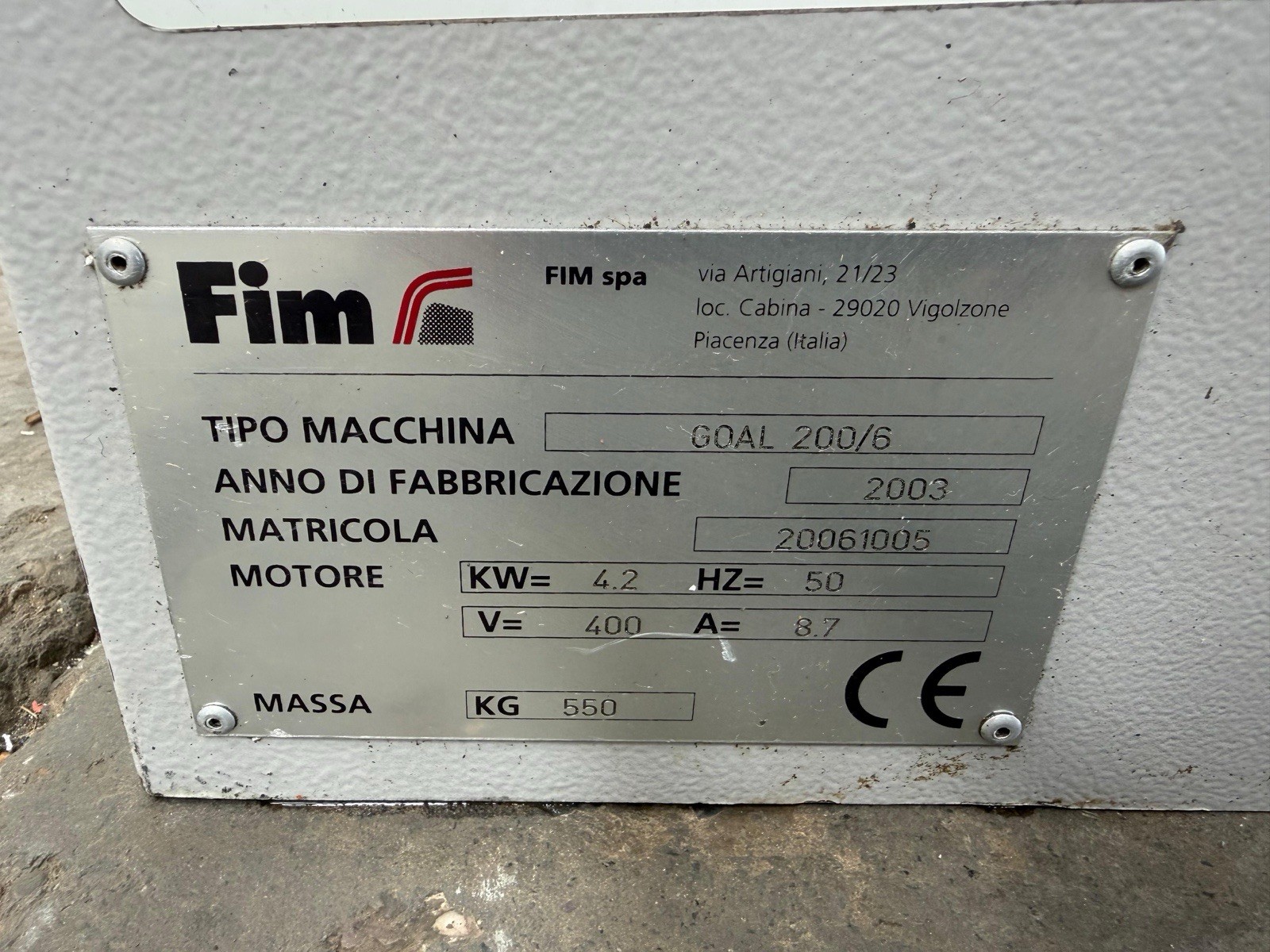 FIM GOAL 200/6 Hydraulic Corner Notcher, photo 8