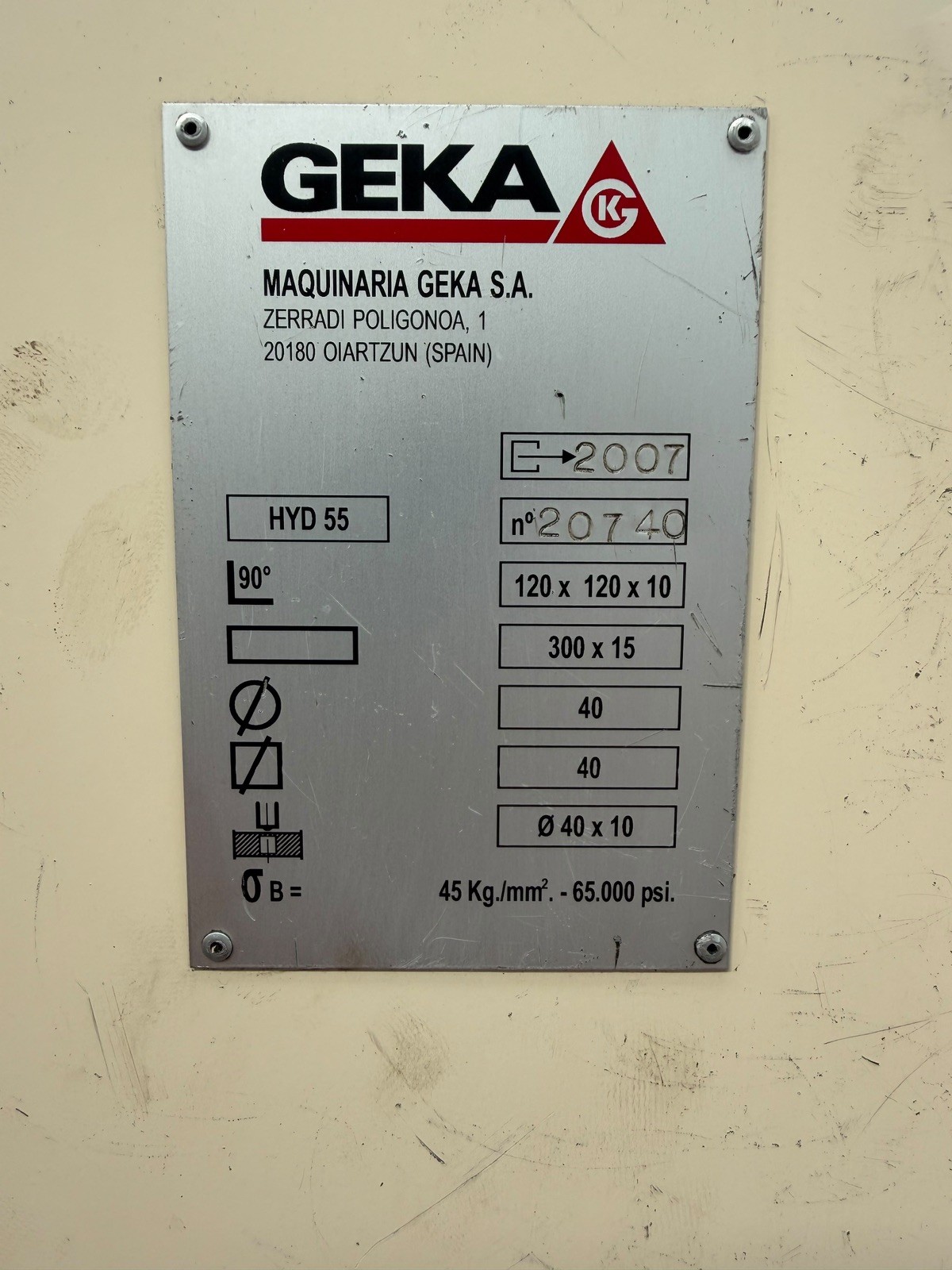 GEKA Hydrocrop 55 Hydraulic Ironworker, photo 2