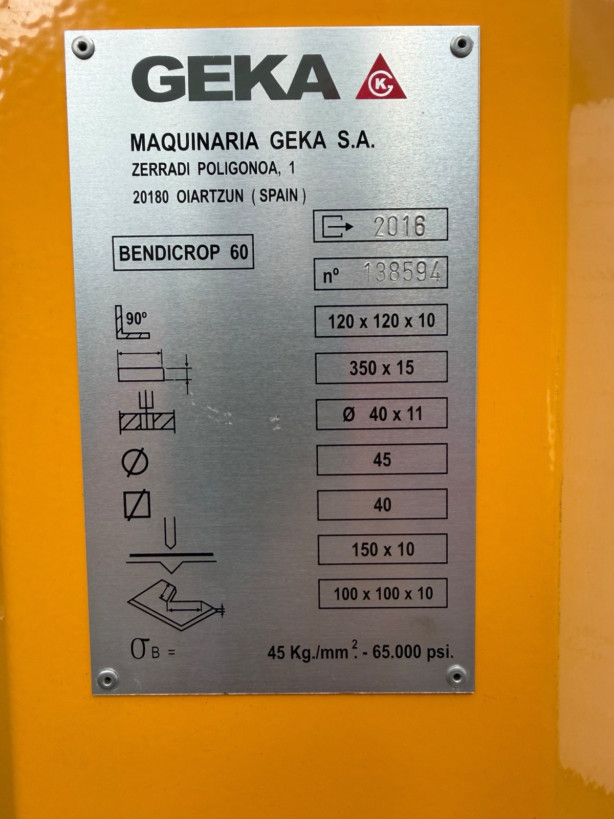 GEKA Bendicrop 60 Universal Hydraulic Ironworker, photo 7