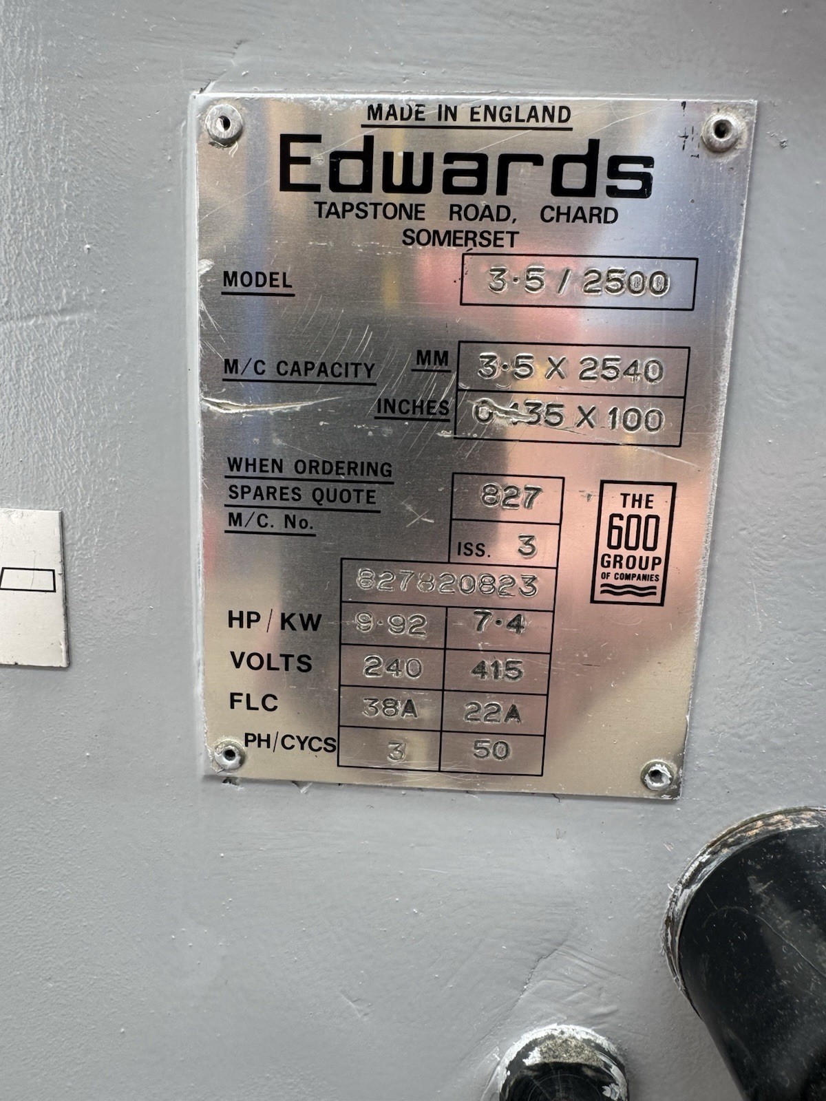 Edwards Truecut DD 2.5m x 3.5mm Mechanical Guillotine, photo 12