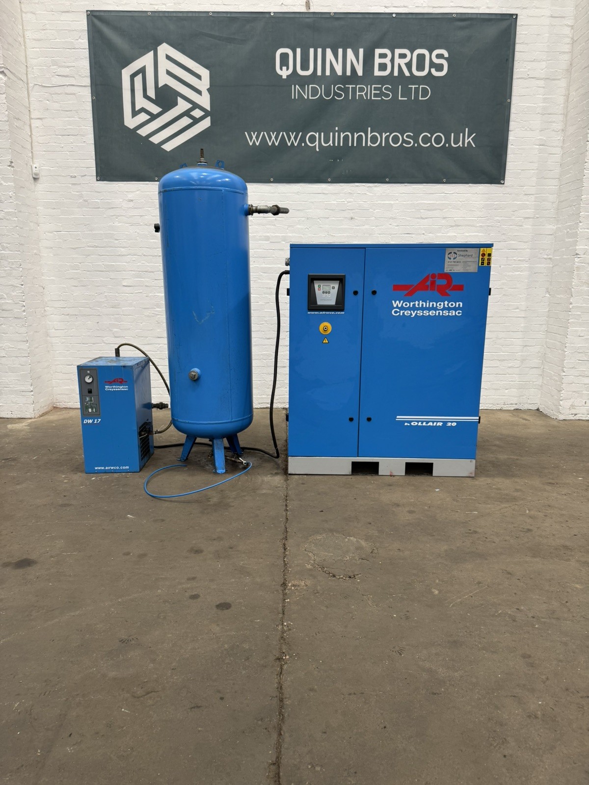 Worthington Creyssensac RLR 20B G9 Rollair 20 Rotary Screw Compressor Package, photo 10