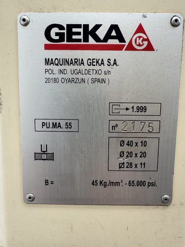 GEKA Puma 55/E-500 Hydraulic Punch, photo 7