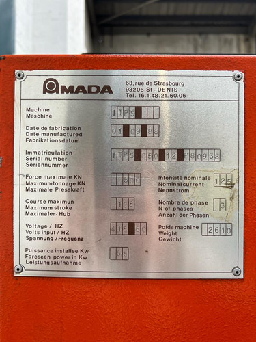 Amada Promecam ITPS 5012 Hydraulic Press Brake, photo 4
