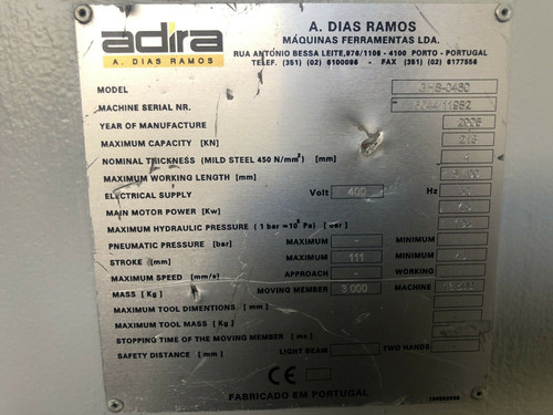 Adira 6m Hydraulic Sheet Metal Guillotine, photo 5