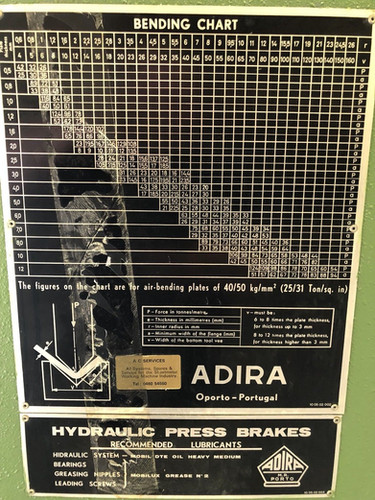 Adira (Portugal) Hydraulic Press Brake 2m x 30 Tons, photo 3