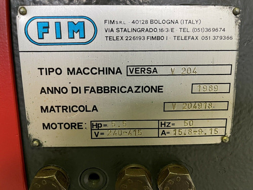 Amada Promecam (FIM) Versa 204 Variable Angle Hydraulic Corner Notcher, photo 2