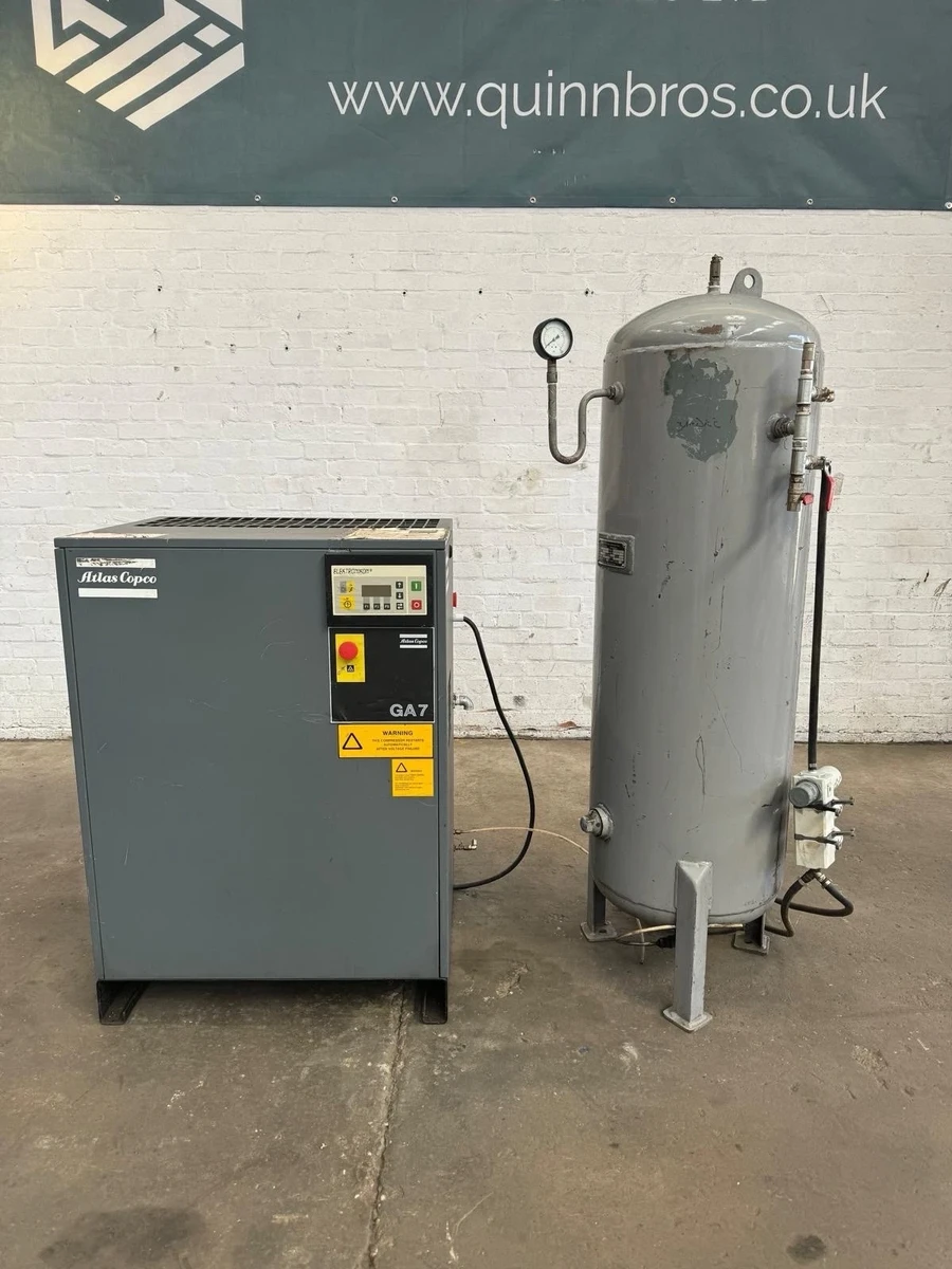 Atlas Copco GA7 Rotary Screw Compressor With Receiver