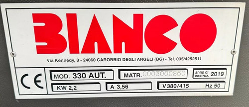 Bianco MOD 330 Auto Horizontal Bandsaw, photo 4