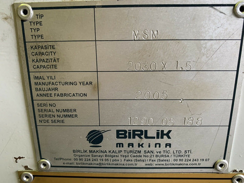 Birlik Powered 2m Pyramid Bending Slip Rolls, photo 5