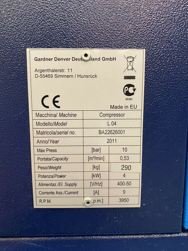 Compair L04 Receiver Mounted Rotary Screw Compressor, photo 4
