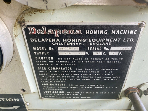 Delapena Speed Hone Horizontal Honing Machine, photo 4
