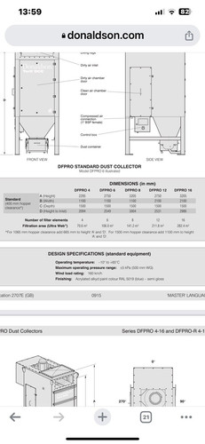 Donaldson Torit DCE DFPRO-4-SPARK Dust Extraction Unit, photo 4