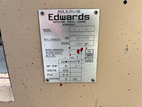 Edwards 1.5m Mechanical Guillotine, photo 6