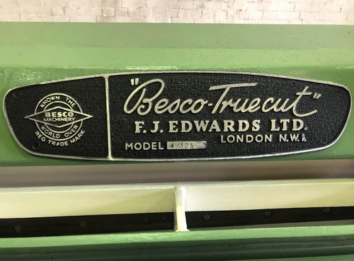 Edwards Besco 4ft Sheet Metal Guillotine, photo 4