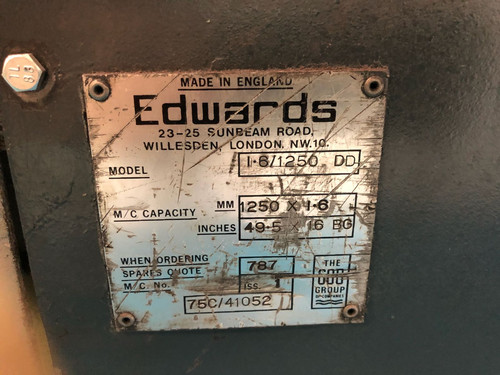 Edwards Minishear Mechanical Guillotine 1270 x 1.6mm, photo 6
