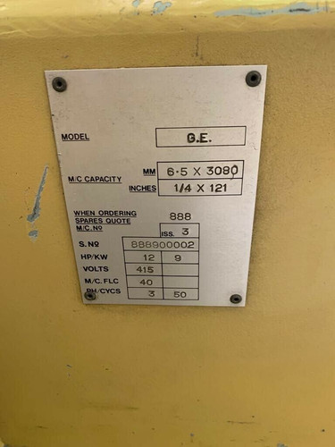 Edwards Pearson GE Shear Hydraulic Sheet Metal Guillotine, photo 2