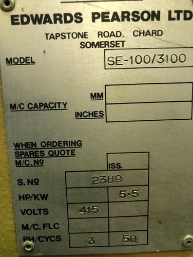 Edwards Pearson SE 100/3100 CNC Press Brake, photo 5