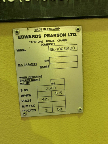 Edwards Pearson SE - 100/3100 CNC Press Brake, photo 4