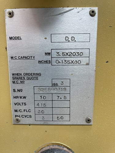 Edwards Pearson Truecut DD Sheet Metal Guillotine, photo 6