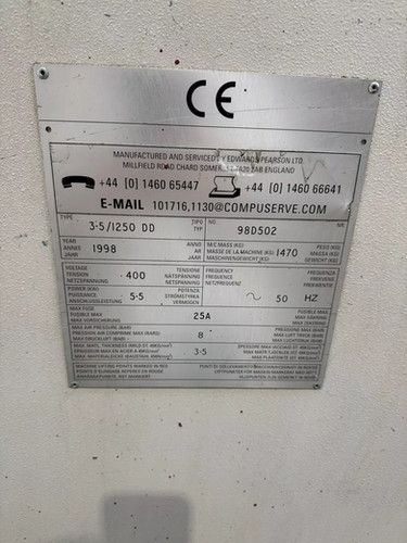 Edwards Pearson Truecut DD Sheet Metal Guillotine, photo 4