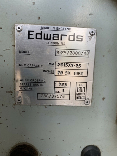 Edwards Truecut DD 2M Sheet Metal Guillotine, photo 5