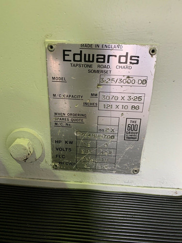 Edwards Truecut DD 3m Sheet Metal Guillotine, photo 7