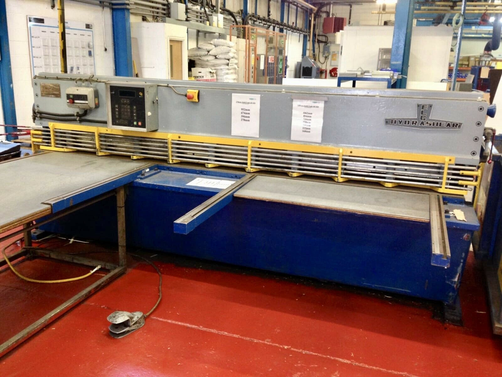 Elga Hydrashear Hydraulic Sheet Metal Guillotine
