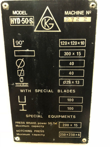 Geka HYDRACROP 50S Hydraulic Universal Iron Worker, photo 3
