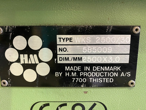 H M (Denmark) WKS 2500/30 Sheet Metal Guillotine, photo 2