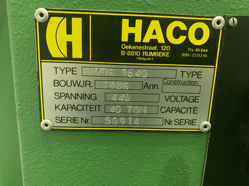 HACO PPH 1640 Hydraulic Press Brake, photo 5
