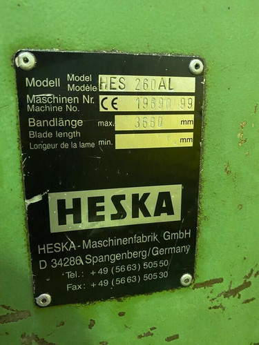 Heska HES260AL Horizontal Bandsaw, photo 2