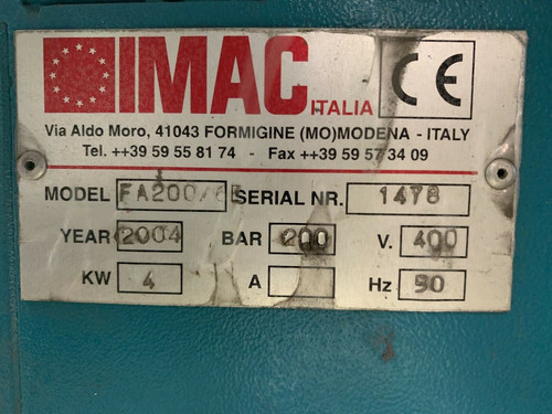iMac (Italy) Hydraulic Corner Notcher FA200/6, photo 2