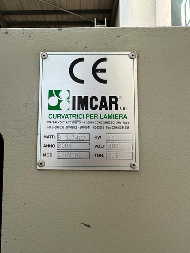 IMCAR (Italy) CPHV100 Hydraulic Profile Bending Rolls/Section Bending Rolls, photo 7