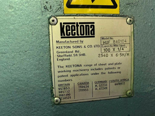 Keetona Hydroform 2.m x 6.5mm Powered Box & Pan Folder, photo 4