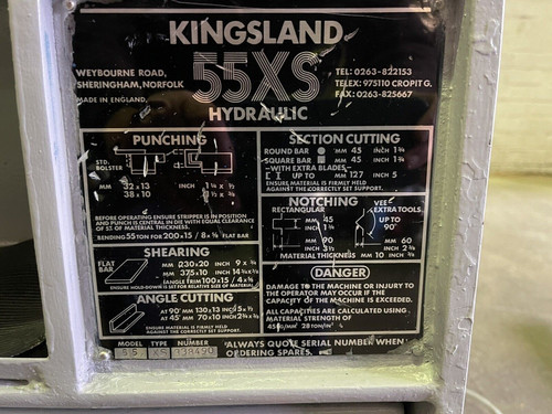 Kingsland 55XS Hydraulic Universal Ironworker, photo 7