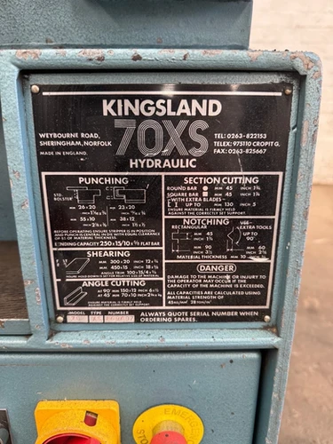 Kingsland 70XS Universal Hydraulic Ironworker, photo 6