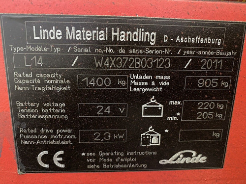 Linde L14 Pallet Truck, photo 7