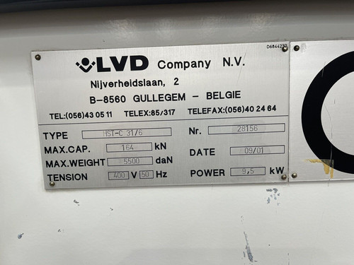 LVD HST-C 31/6 Hydraulic Sheet Metal Guillotine, photo 4