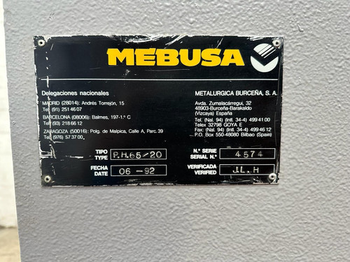 Mebusa PH65/20S Cnc Press Brake, photo 6