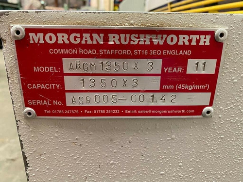 Morgan Rushworth 1350mm Sheet Metal Guillotine, photo 3