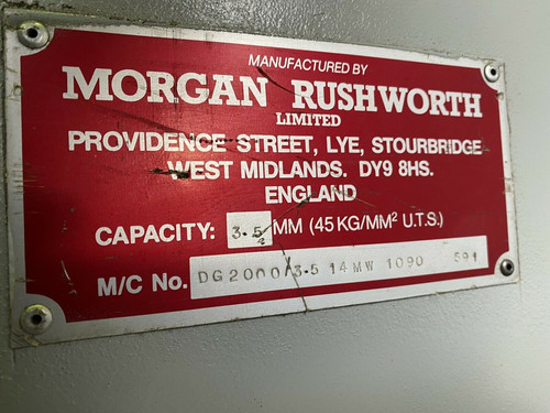 Morgan Rushworth 2m Sheet Metal Guillotine, photo 3