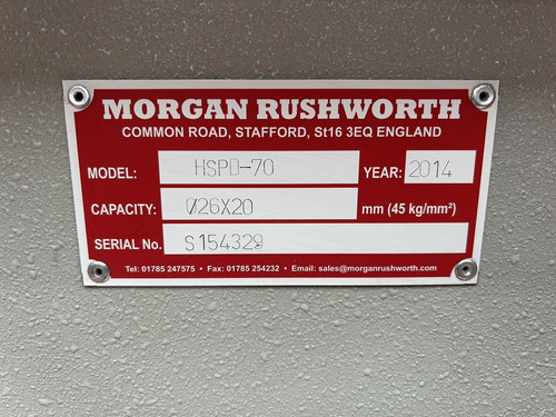 Morgan Rushworth HSPD 70 Hydraulic Double Sided Punch, photo 7