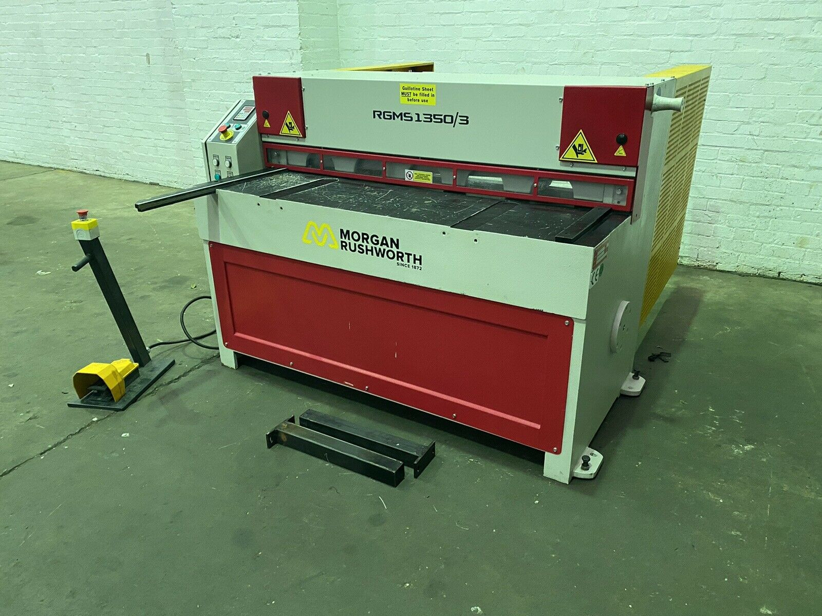 Morgan Rushworth RGMS 1350/3 Sheet Metal Guillotine