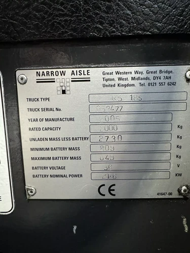Narrow Aisle R5 18s Reach Truck Forklift, photo 8