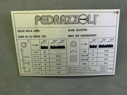 Pedrazzoli Brown SN 270 Horizontal Bandsaw, photo 2
