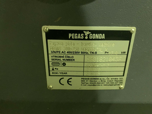 PEGAS GONDA Fully Automatic Horizontal Bandsaw, photo 7