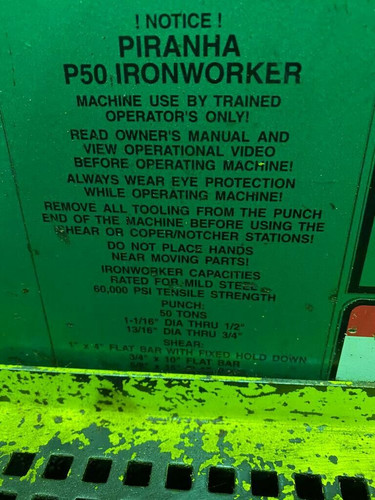 Piranha P50 Hydraulic Universal Iron Worke, photo 4