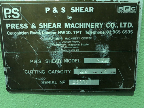 Press & Shear ELGA Mechanical Sheet Metal Guillotine, photo 3